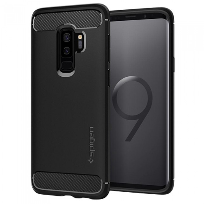 Ốp lưng SamSung Galaxy S9 Plus Spigen Rugged Armor (Đen)